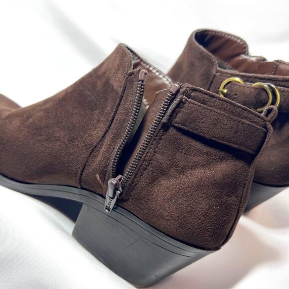 Life Sride Soft System-Women's Brown Cowgirl/Western Ankle Boots-Size 8 1/2-Com - Picture 9 of 16